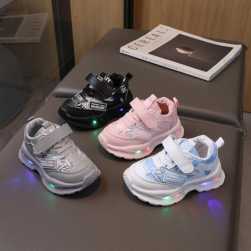 Fashion Girls' Shoes Soft Soled Boys Casual Shoe Anti Slip Kids Shoe Simple Girls Sports Shoes Comfor Child Luminous Shoe
Fashion Girls' Shoes Soft Soled Boys Casual Shoe Anti Slip Kids Shoe Simple Girls Sports Shoes Comfor Child Luminous Shoe