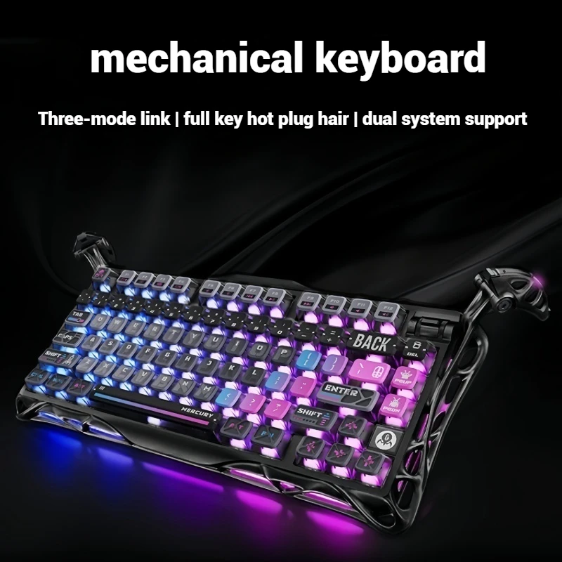 K1pro Wireless Mechanical Keyboard Aluminum Gaming Keyboard Cyber Style 79 Keys Three Mode Hotswap Rgb Esport Game Accessories
K1pro Wireless Mechanical Keyboard Aluminum Gaming Keyboard Cyber Style 79 Keys Three Mode Hotswap Rgb Esport Game Accessories