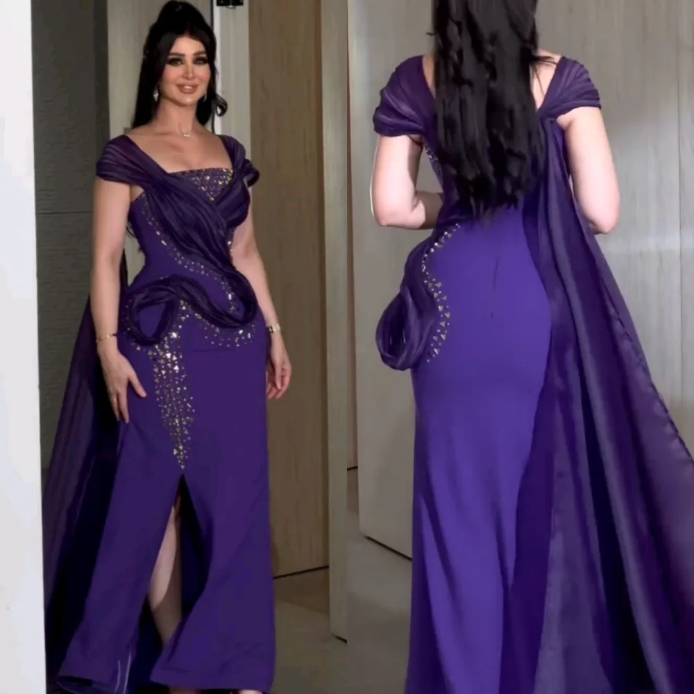 Customized Exquisite Jersey Sequined Pleat A-line Square Neck Long Dresses Bespoke Occasion High Quality
Customized Exquisite Jersey Sequined Pleat A-line Square Neck Long Dresses Bespoke Occasion High Quality