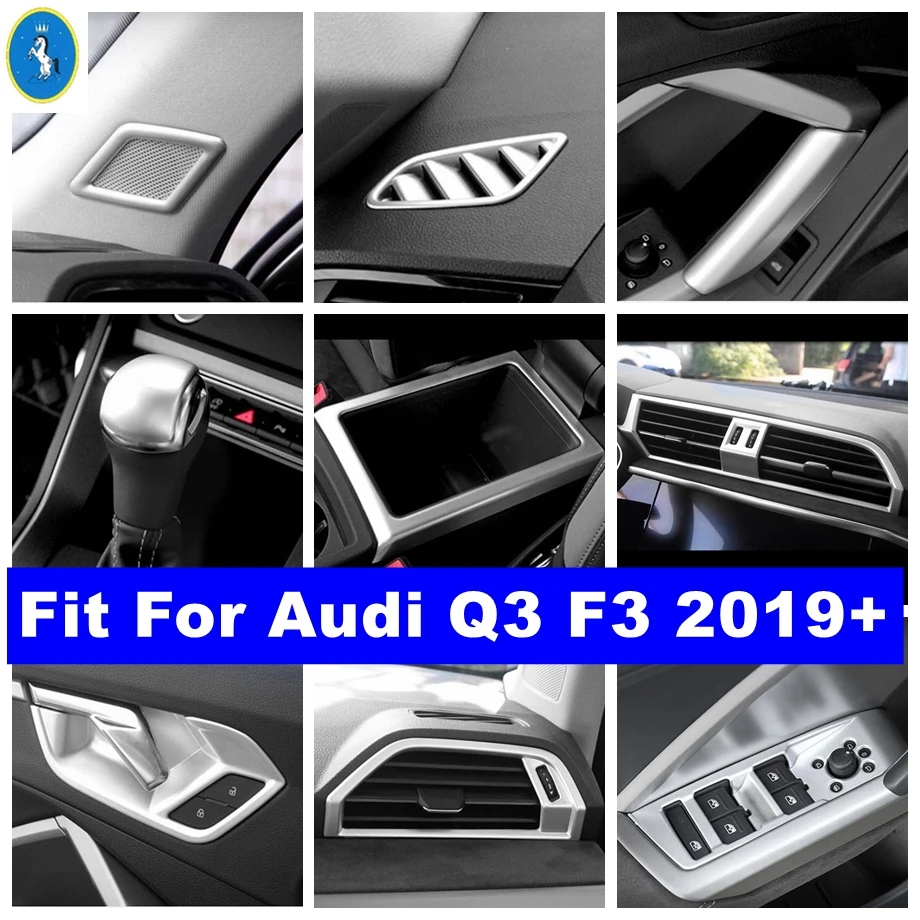 Matte Car Pillar A Speaker / Window Lift Button / Door Handle Bowl / Gear Head Accessories Cover Trim For Audi Q3 F3 2019 - 2024
Matte Car Pillar A Speaker / Window Lift Button / Door Handle Bowl / Gear Head Accessories Cover Trim For Audi Q3 F3 2019 - 2024