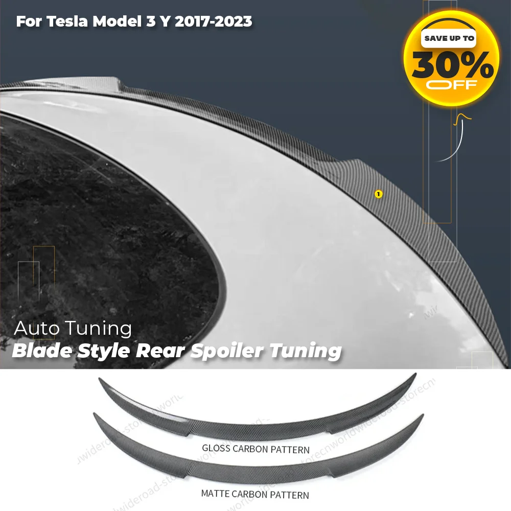 For Tesla Model 3 Y 2017-2023 Glossy Black Rear Trunk Spoiler Trim Kit - Model Y Juniper Blade 3 Highland Body Accessories
For Tesla Model 3 Y 2017-2023 Glossy Black Rear Trunk Spoiler Trim Kit - Model Y Juniper Blade 3 Highland Body Accessories