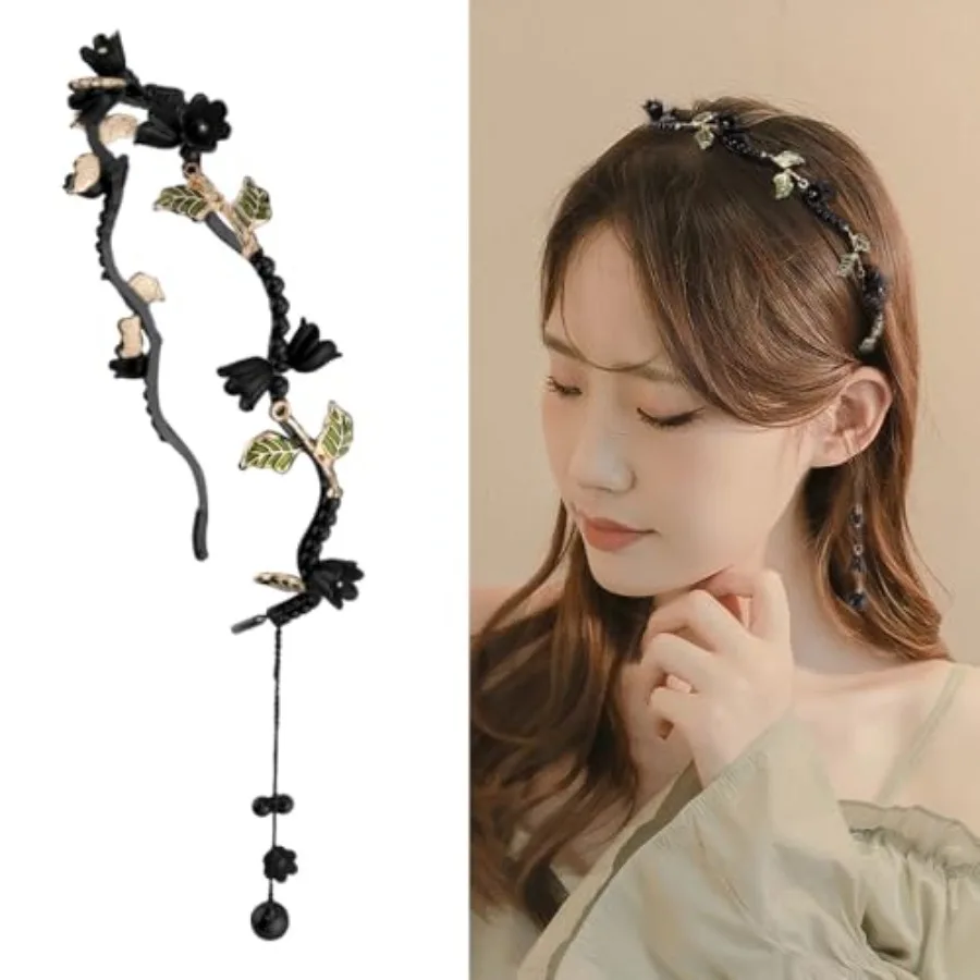Flower Headband Crown for Women Girls Dark Fairy Hair Accessories Gothic Headpiece Hair Vine Leaf Headband
Flower Headband Crown for Women Girls Dark Fairy Hair Accessories Gothic Headpiece Hair Vine Leaf Headband