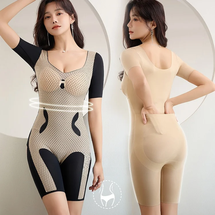 Strong Effect Women's One-Piece Shapewear with Fly Sleeve And Buckle Back Design Effective Tummy Control Body Shaping Underwear
Strong Effect Women's One-Piece Shapewear with Fly Sleeve And Buckle Back Design Effective Tummy Control Body Shaping Underwear