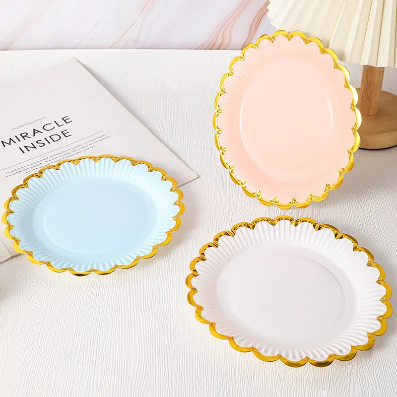 10pcs 7 inch monochrome bronzing lace paper plate party scene decoration disposable paper plate cake display wholesale
10pcs 7 inch monochrome bronzing lace paper plate party scene decoration disposable paper plate cake display wholesale