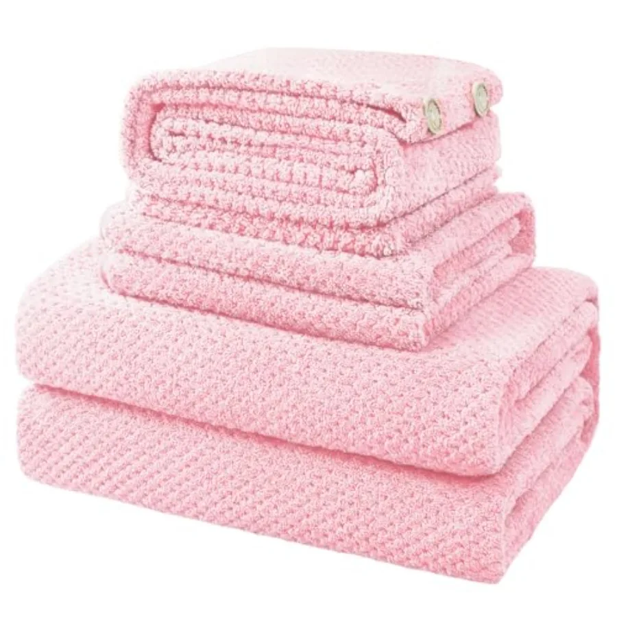 Pink Towels 4 Piece Pink Towel Set, 35x70 in Extra Large Bath Towel Hand Towels Hair Towels Washcloths - Highly Absorbent Quick
Pink Towels 4 Piece Pink Towel Set, 35x70 in Extra Large Bath Towel Hand Towels Hair Towels Washcloths - Highly Absorbent Quick
