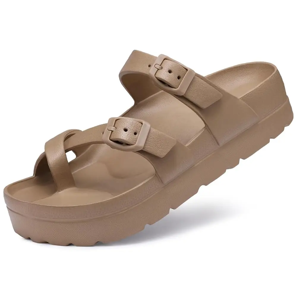 's Platform Sandals with Arch Support Comfortable Foam Slides Summer Beach Sandals with Adjustable Buckle
's Platform Sandals with Arch Support Comfortable Foam Slides Summer Beach Sandals with Adjustable Buckle