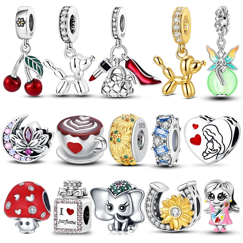 2025 Hot Sale Charms Bead 925 Sterling Silver Golden Balloon Dog Little Elephant Dangle Fit Bangle Bracelet Necklace DIY Jewelry
2025 Hot Sale Charms Bead 925 Sterling Silver Golden Balloon Dog Little Elephant Dangle Fit Bangle Bracelet Necklace DIY Jewelry