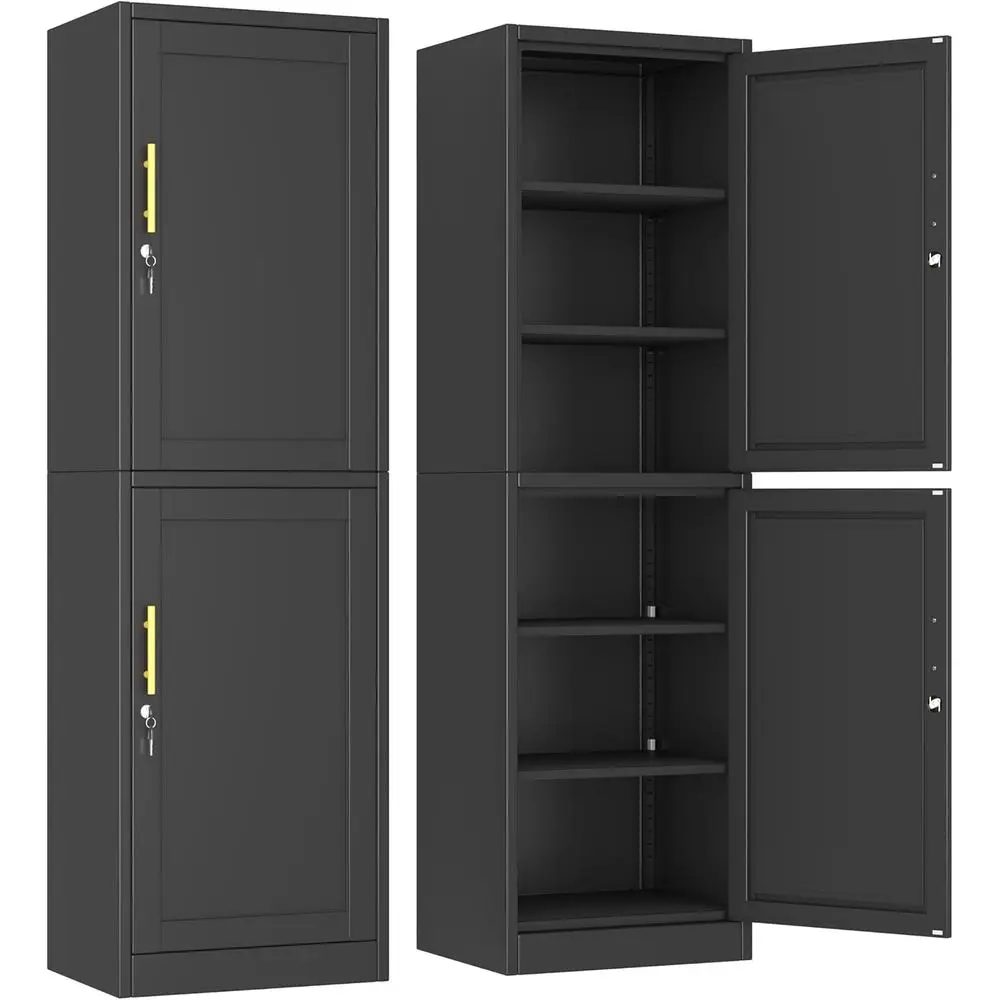 Tall Narrow Metal Locker Cabinet with Lock, 67 High, 20 Wide, 2 Doors, Black for Home, Office, School, and Gym Storage
Tall Narrow Metal Locker Cabinet with Lock, 67 High, 20 Wide, 2 Doors, Black for Home, Office, School, and Gym Storage