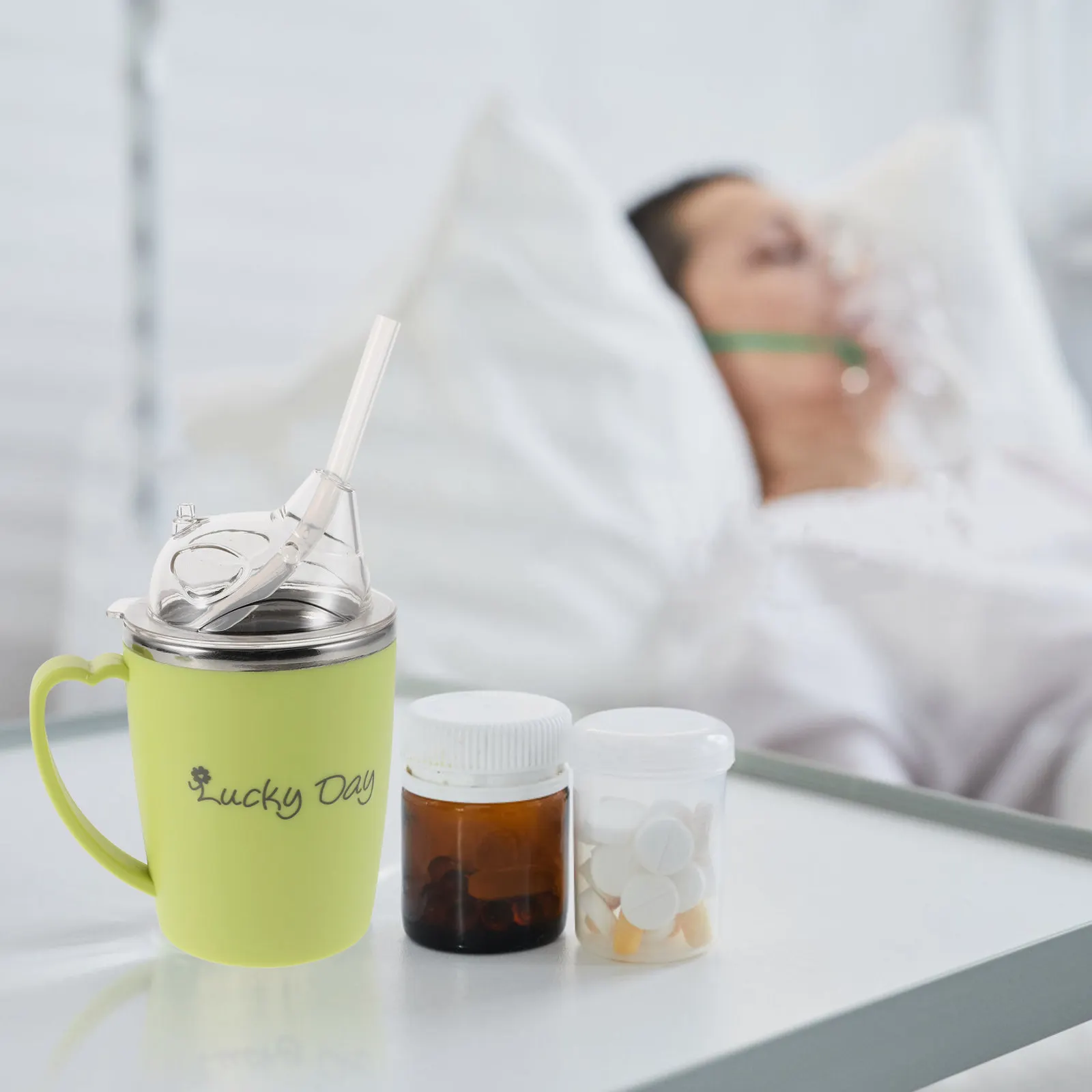 350Ml Nursing Cup for Bedridden Elderly Disabled Pregnant Women Convalescent Feeding Cup with Straw Ergonomic Spill Proof Easy
350Ml Nursing Cup for Bedridden Elderly Disabled Pregnant Women Convalescent Feeding Cup with Straw Ergonomic Spill Proof Easy