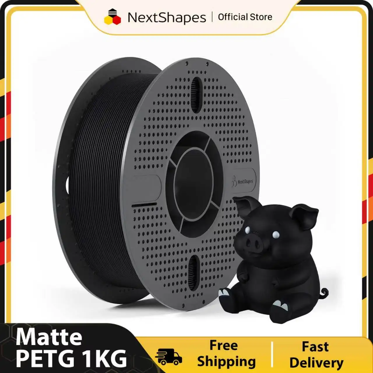 NextShapes Matte PETG 3D Printing Filament 1.75mm ± 0.02mm 1kg Spool Quick Printing Suitable For Most FDM Printers
NextShapes Matte PETG 3D Printing Filament 1.75mm ± 0.02mm 1kg Spool Quick Printing Suitable For Most FDM Printers