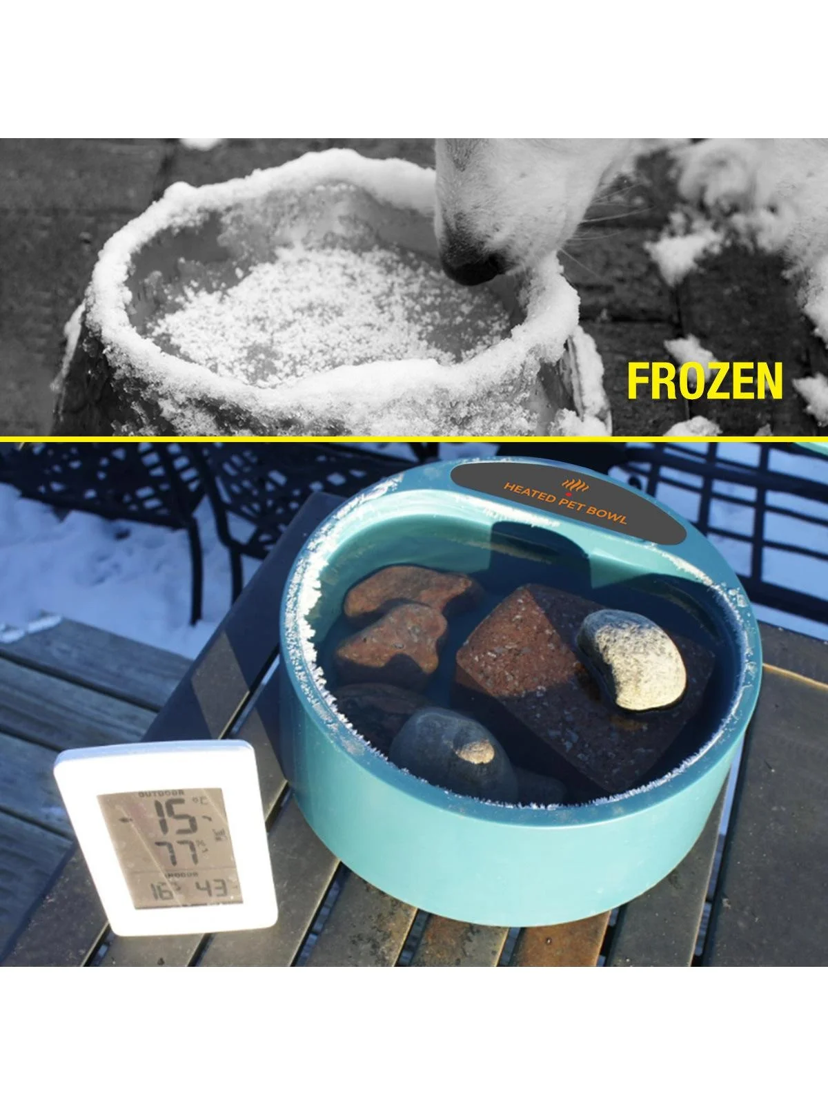 Подогреваемая миска для воды для домашних животных, большая емкость, для использования на улице, не замерзающая при температуре ниже 20°C ℃ Диспенсер для питьевой воды для домашних животных Celsius
Подогреваемая миска для воды для домашних животных, большая емкость, для использования на улице, не замерзающая при температуре ниже 20°C ℃ Диспенсер для питьевой воды для домашних животных Celsius