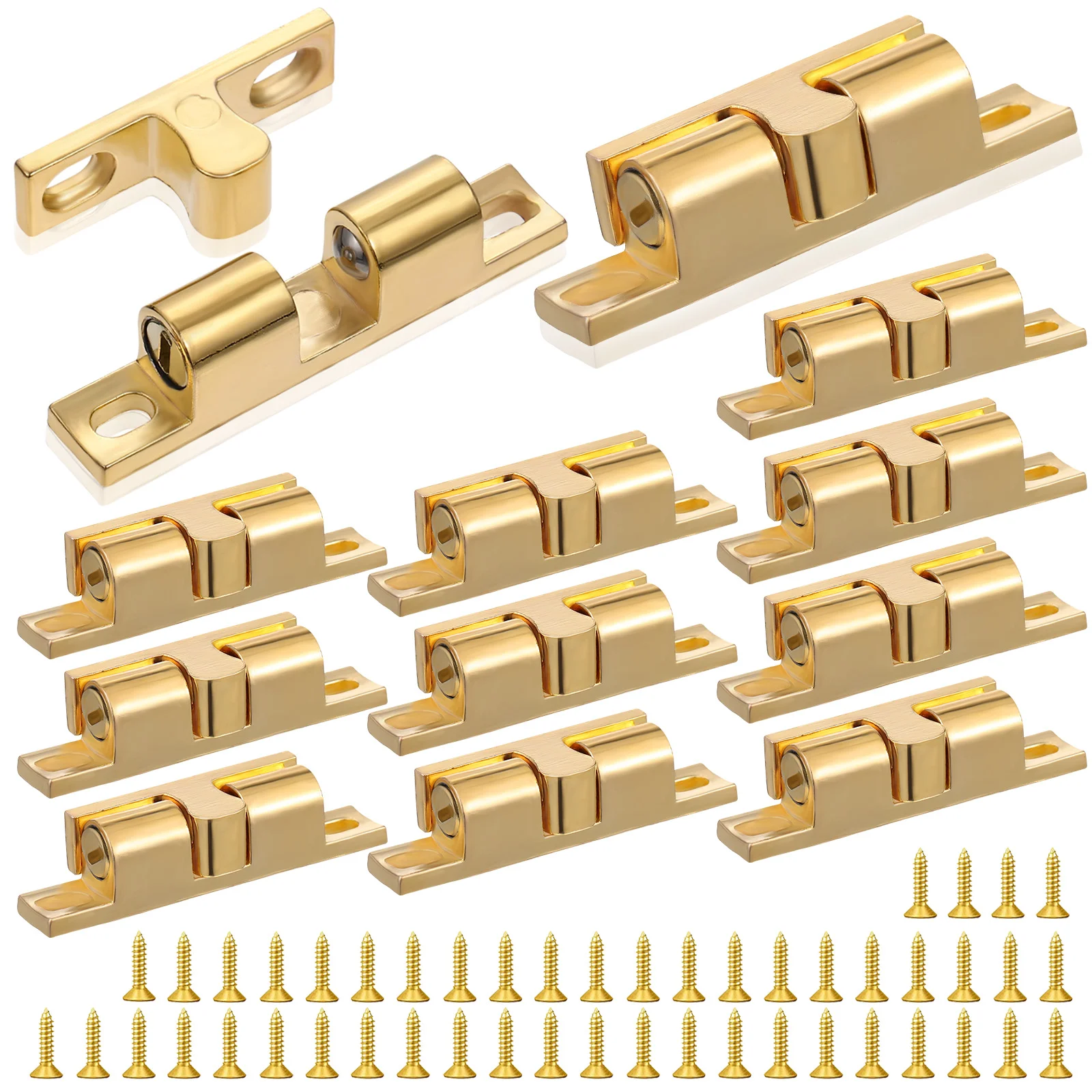 12 Pcs Double Ball Buckle Catches for Interior Doors Lock Accessories Latches Tension Zinc Alloy Roller
12 Pcs Double Ball Buckle Catches for Interior Doors Lock Accessories Latches Tension Zinc Alloy Roller