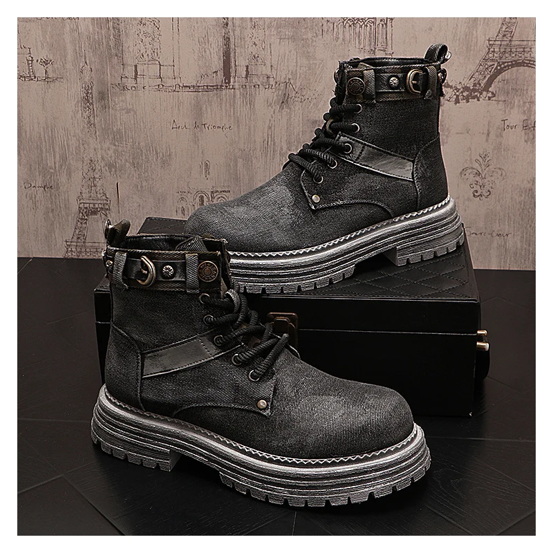 mens casual hip hop rock dress denim boots breathable canvas shoes cowboy platform boot brand designer handsome ankle botas male
mens casual hip hop rock dress denim boots breathable canvas shoes cowboy platform boot brand designer handsome ankle botas male