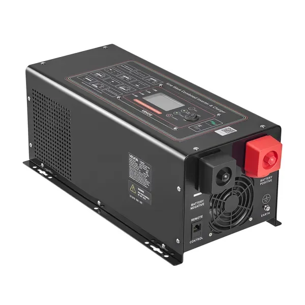 Pure Sine Wave Inverter Charger, 2000W, DC 12V to AC 120V Power Inverter with LCD Display, Remote
Pure Sine Wave Inverter Charger, 2000W, DC 12V to AC 120V Power Inverter with LCD Display, Remote