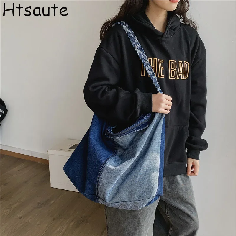Denim Shoulder Bag Retro Women Messenger Bags Large Capacity Commuter Bags with Adjustable Strap Female Crossbody Bags Hand
Denim Shoulder Bag Retro Women Messenger Bags Large Capacity Commuter Bags with Adjustable Strap Female Crossbody Bags Hand