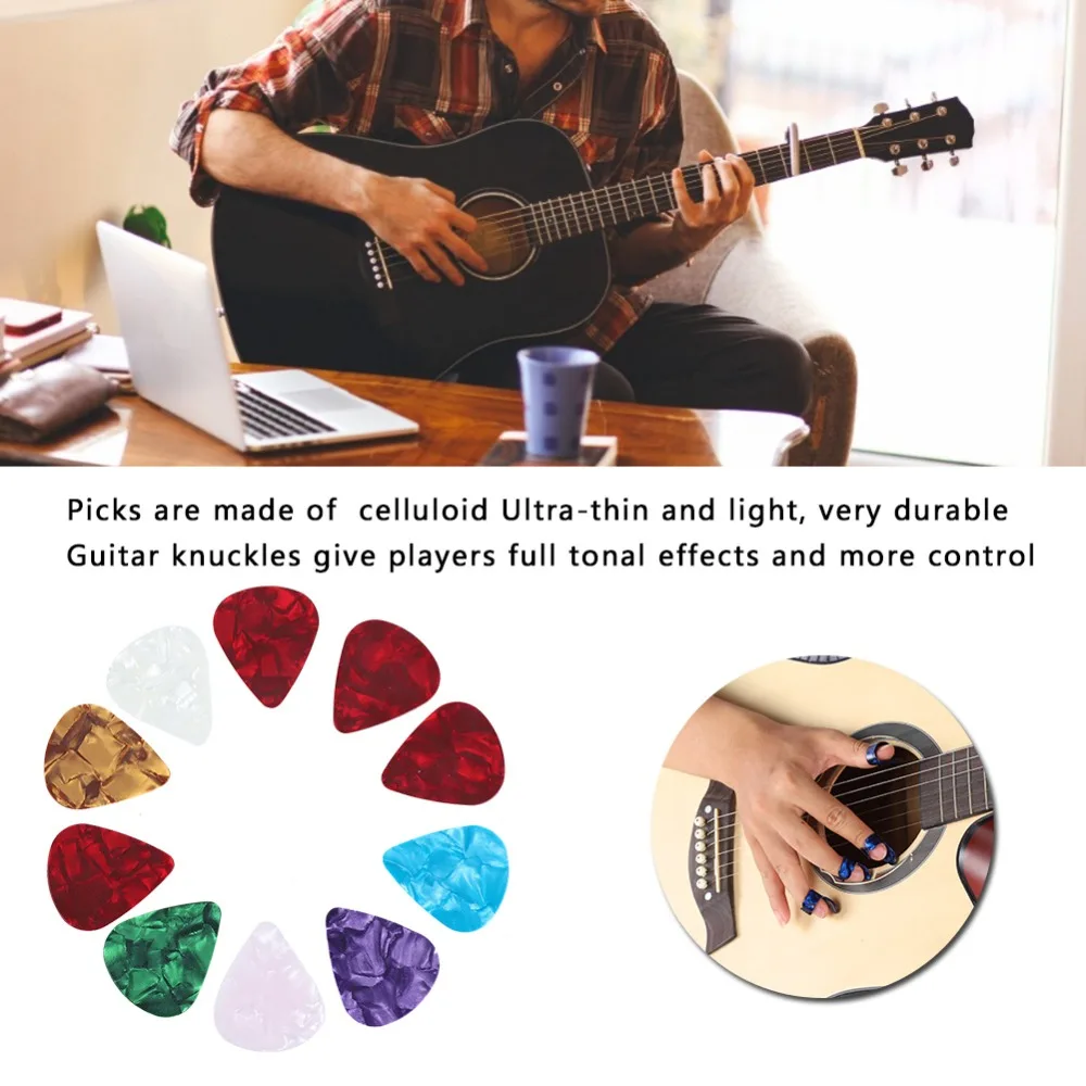10 Celluloid Picks Guitar Accessories Kit 4 Guitar Slides 8 Finger Cots Guitar Slide Iron Box Thumb Pick
10 Celluloid Picks Guitar Accessories Kit 4 Guitar Slides 8 Finger Cots Guitar Slide Iron Box Thumb Pick