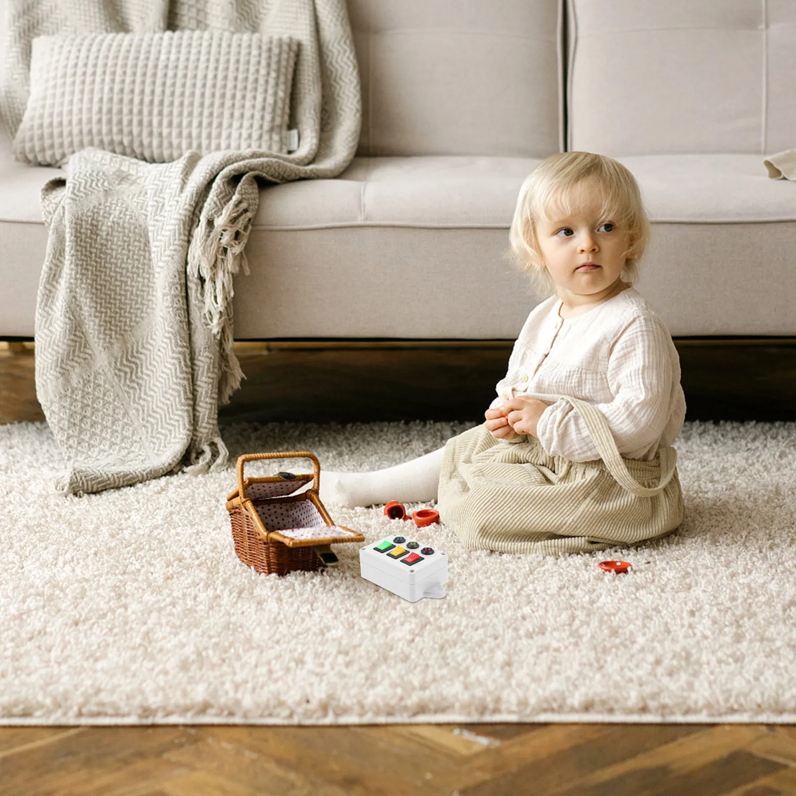 Three Light Switch Color Matching Simulation Busy Board Educational Early Learning Cognitive Development Child Activity Board