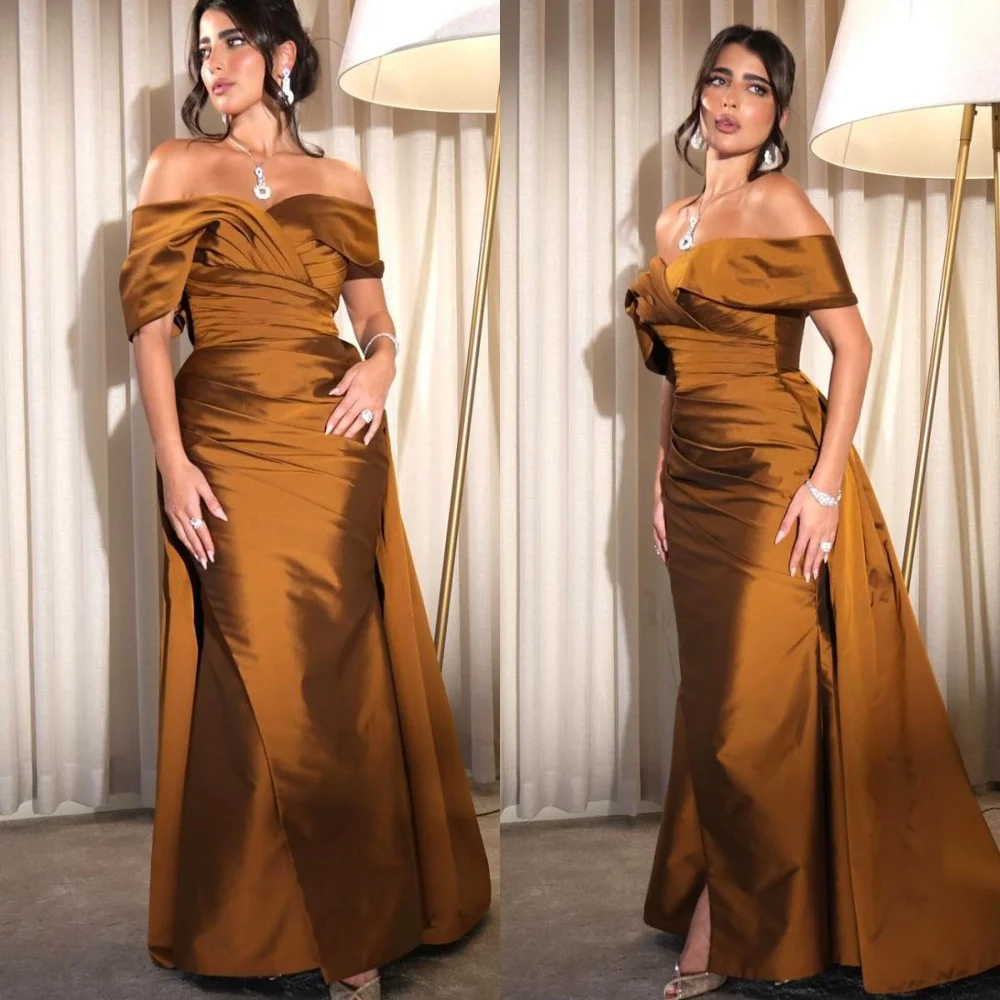 Customized Modern Off the Shoulder Sleeveless Evening Dress High Quality Satin Prom Dresses Temperament Special Occasion Gowns
Customized Modern Off the Shoulder Sleeveless Evening Dress High Quality Satin Prom Dresses Temperament Special Occasion Gowns