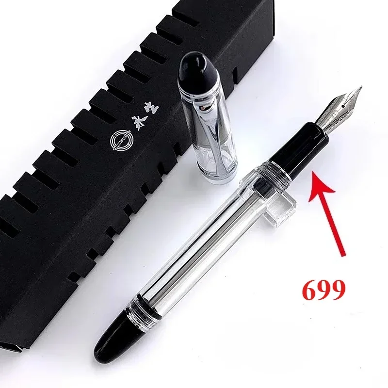 Yongsheng 699 Smooth Vacuum Filling Fountain Pen Acrylic Transparent / Solid Section EF/F/M Nib With Box Office Gift Pen
Yongsheng 699 Smooth Vacuum Filling Fountain Pen Acrylic Transparent / Solid Section EF/F/M Nib With Box Office Gift Pen
