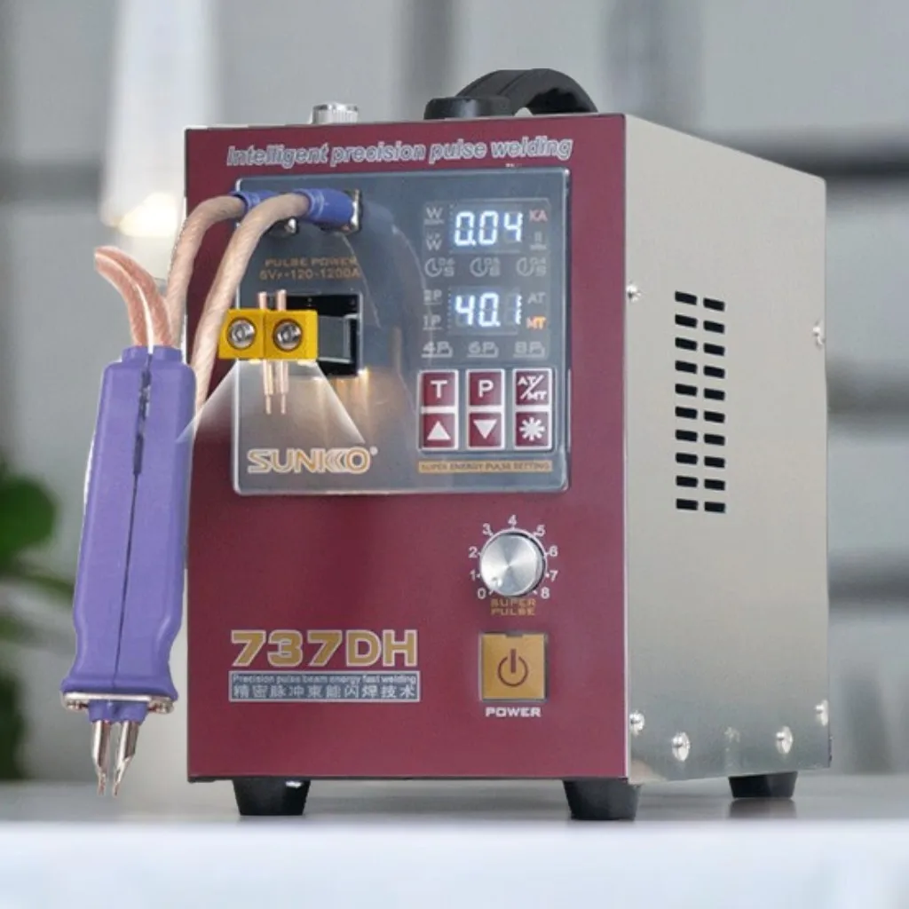 SUNKKO Spot Welder 737DH 4.3KW High Power Automatic Pulse Spot Welding Machine With Spot Welding Pen Battery Welder Equipment
SUNKKO Spot Welder 737DH 4.3KW High Power Automatic Pulse Spot Welding Machine With Spot Welding Pen Battery Welder Equipment