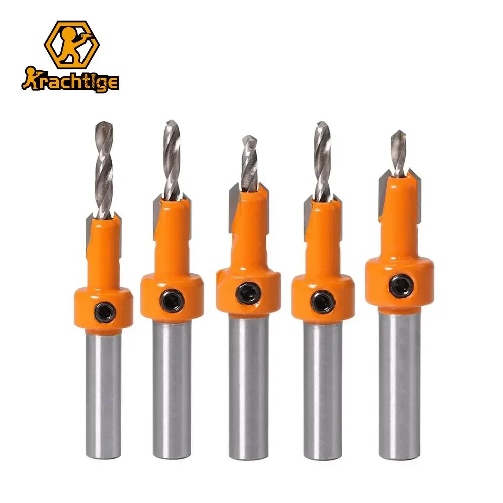 Krachtige 5pcs Countersink Drill Bit Router Bit For Wookworking Screw Hole Drill Bit Tool
Krachtige 5pcs Countersink Drill Bit Router Bit For Wookworking Screw Hole Drill Bit Tool