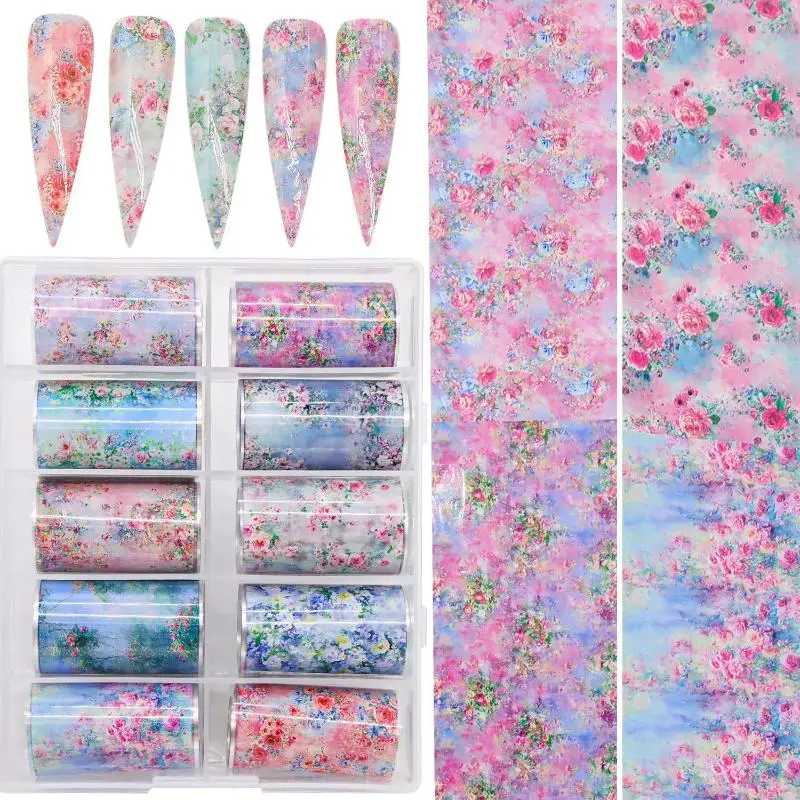 10Rolls Mixed Nail Art Foils Transfer Sticker Set Rose Flower Designs Floral Starry Sky Nail Wraps Wedding Summer Manicure Decor
10Rolls Mixed Nail Art Foils Transfer Sticker Set Rose Flower Designs Floral Starry Sky Nail Wraps Wedding Summer Manicure Decor