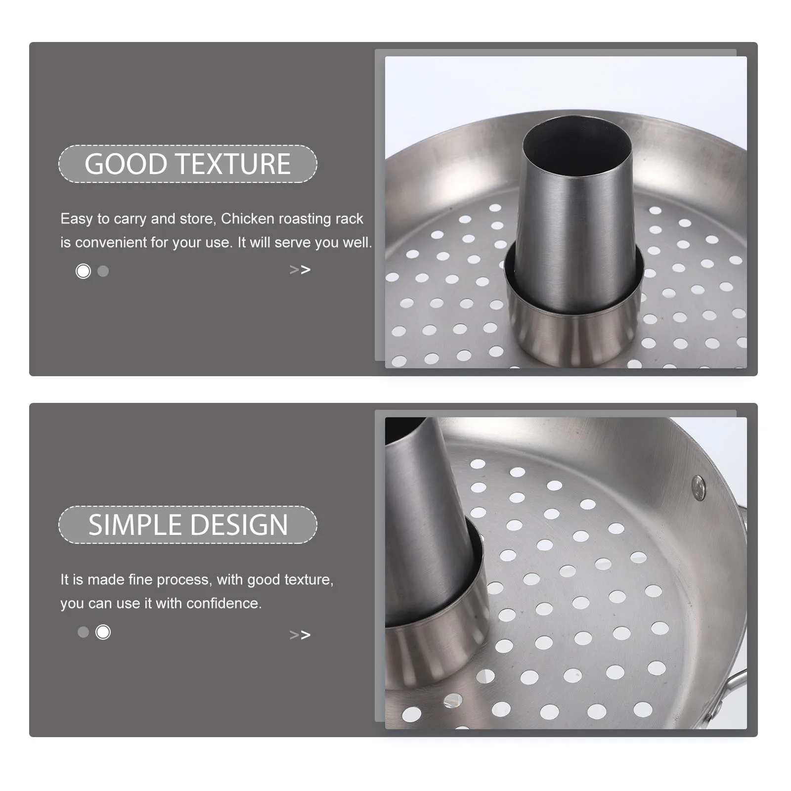 Стойка для жаровни для курицы из нержавеющей стали, многоцелевой вертикальный держатель для курицы для духовки-гриля, легко носить с собой, хранение, удобное использование 
Стойка для жаровни для курицы из нержавеющей стали, многоцелевой вертикальный держатель для курицы для духовки-гриля, легко носить с собой, хранение, удобное использование