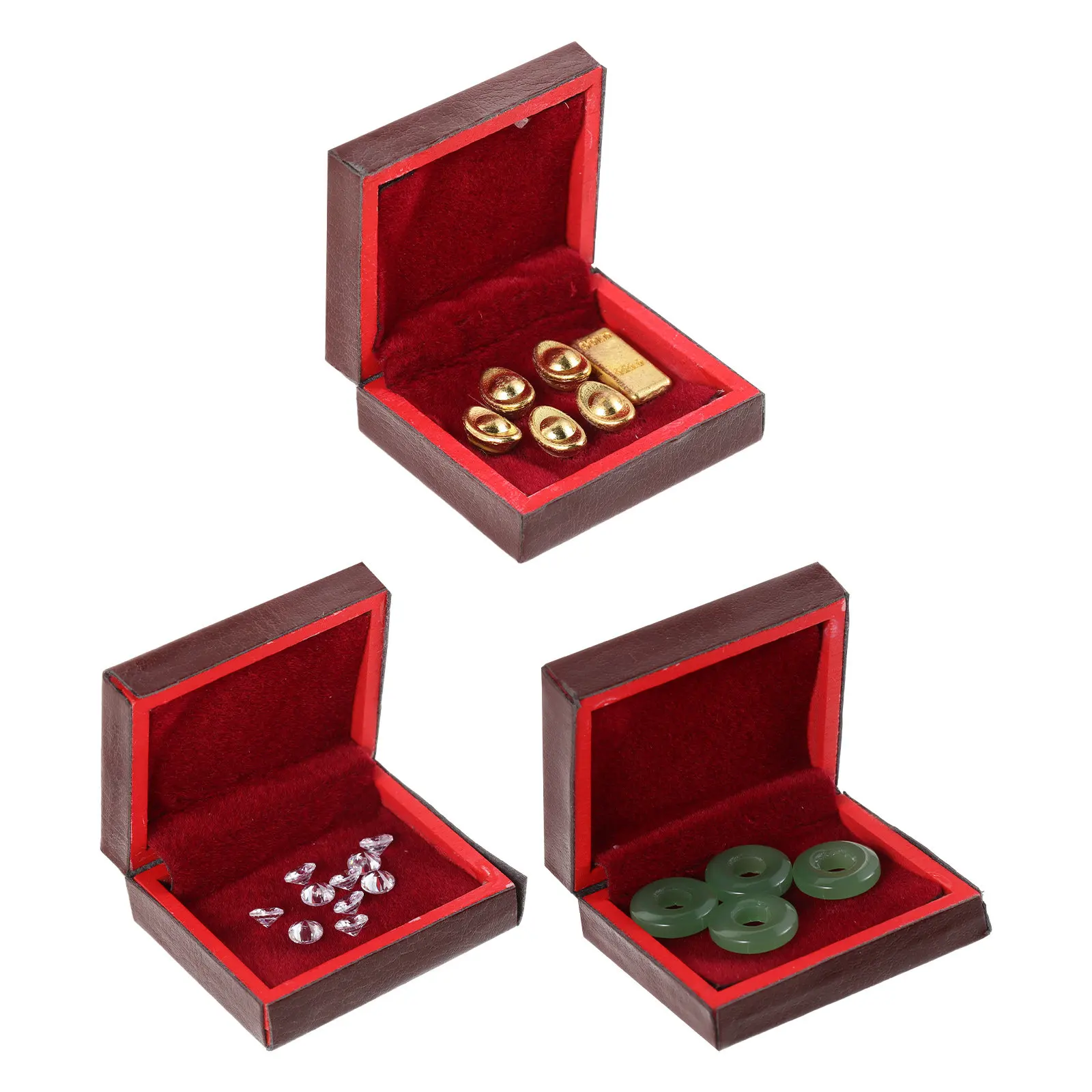 3Pcs Miniature Jewelry Box Dollhouse Decoration Wooden Mini Treasure Organizer for Dollhouse Miniature Accessories Small Jewelry
3Pcs Miniature Jewelry Box Dollhouse Decoration Wooden Mini Treasure Organizer for Dollhouse Miniature Accessories Small Jewelry