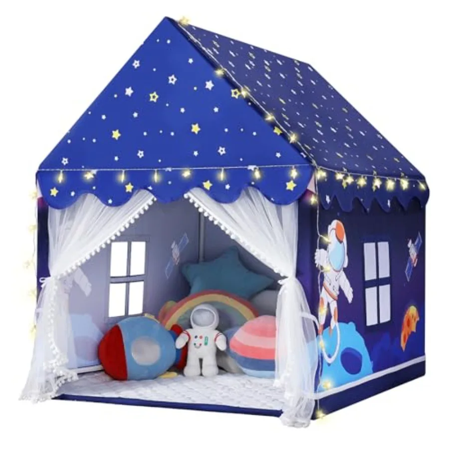 Space Tent Indoor: with Mat, Star Lights - Play Tent Space Toys - Bedroom Decorations Astronaut Toys Rocket Ship
Space Tent Indoor: with Mat, Star Lights - Play Tent Space Toys - Bedroom Decorations Astronaut Toys Rocket Ship