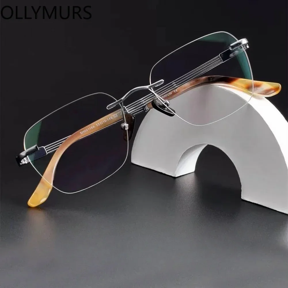 OLLYMURS Natural Cow Horns Handmade Rimless Glasses Men Luxury Brand Vintage Square Computer Eyeglass Frames Business Eyewear
OLLYMURS Natural Cow Horns Handmade Rimless Glasses Men Luxury Brand Vintage Square Computer Eyeglass Frames Business Eyewear
