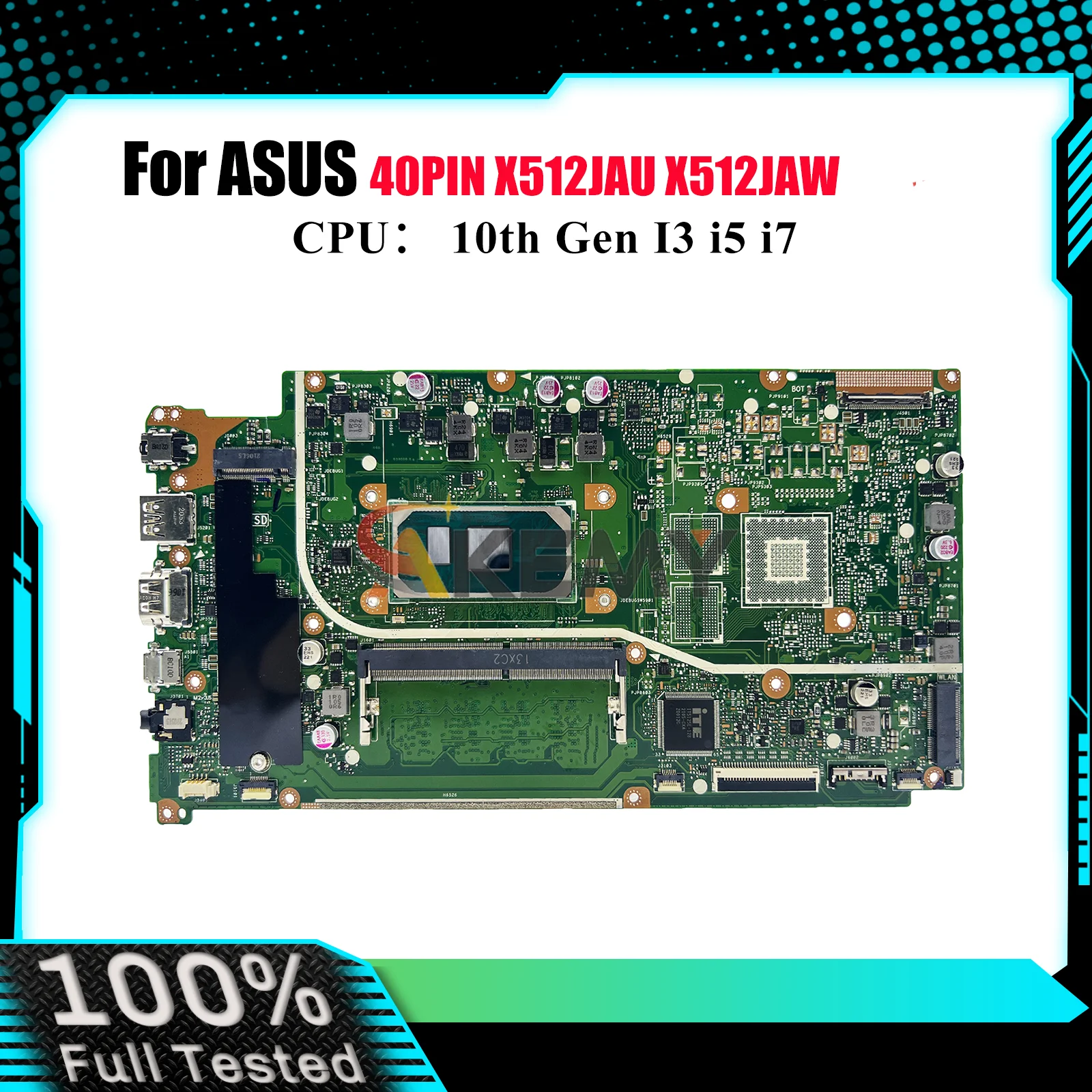 X512JAU Материнская плата для ноутбука ASUS V5000J X512JF X512JAW K512J X512J S512J A512J X512JP F512J Материнская плата с 10-го поколения I3 i5 i7
X512JAU Материнская плата для ноутбука ASUS V5000J X512JF X512JAW K512J X512J S512J A512J X512JP F512J Материнская плата с 10-го поколения I3 i5 i7