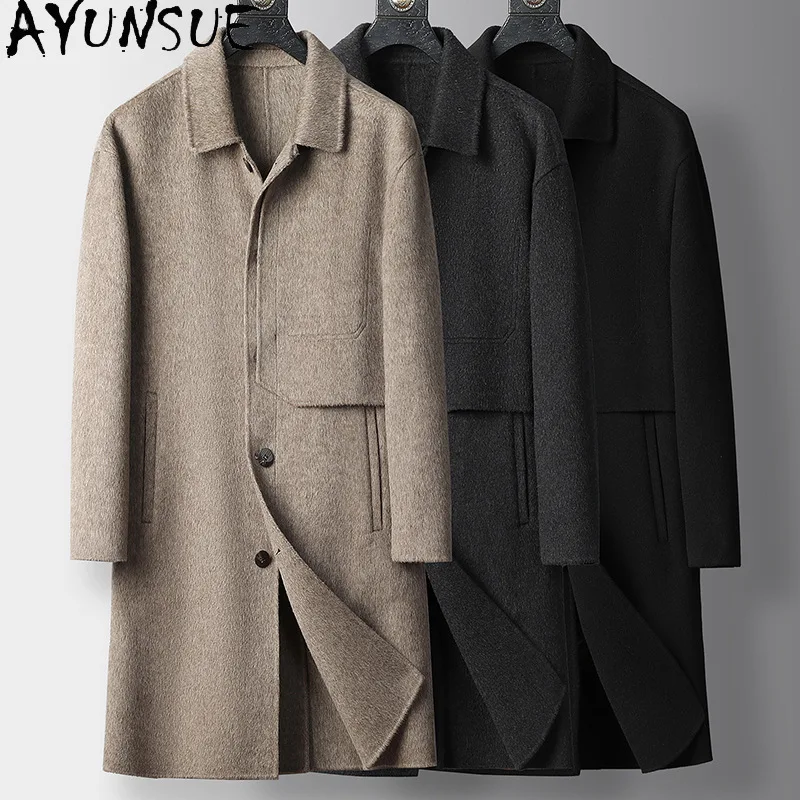 AYUNSUE 100% Real Wool Jacket Men Winter Clothes 2025 Business Casual Mens Coat Double-sided Woolen Coats Mid-long Пальто Зимнее
AYUNSUE 100% Real Wool Jacket Men Winter Clothes 2025 Business Casual Mens Coat Double-sided Woolen Coats Mid-long Пальто Зимнее