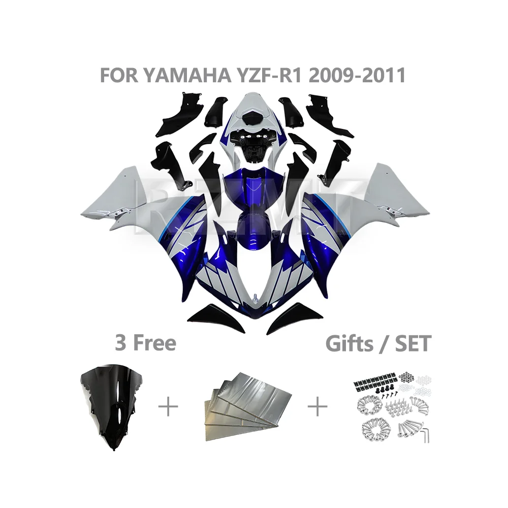 Обтекатель для мотоцикла YAMAHA R1 YZF 2009-2011 YZF-R1, индивидуальный обтекатель, комплект деталей из АБС-пластика, аксессуары Y1009-117a 
Обтекатель для мотоцикла YAMAHA R1 YZF 2009-2011 YZF-R1, индивидуальный обтекатель, комплект деталей из АБС-пластика, аксессуары Y1009-117a