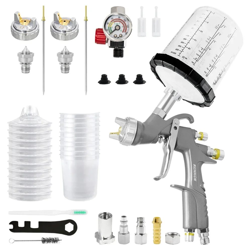 A610 LVLP Air Spray Gun With 1.3/1.7/2.0mm Nozzle Car Painting Gun Paint Spray Gun Kit Airbrush Spray Gun
A610 LVLP Air Spray Gun With 1.3/1.7/2.0mm Nozzle Car Painting Gun Paint Spray Gun Kit Airbrush Spray Gun