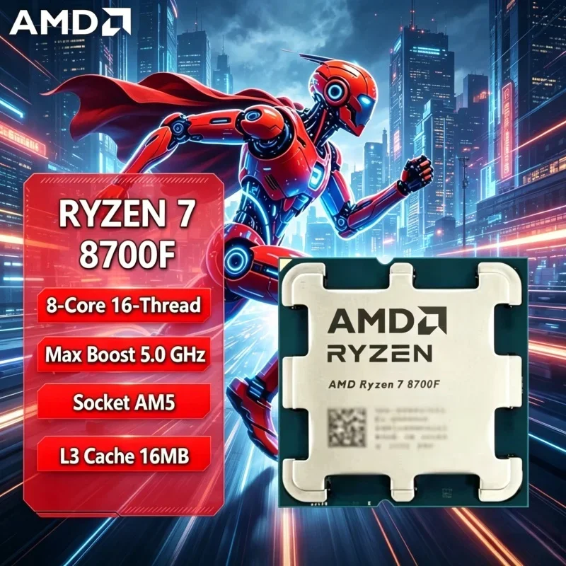 Low-watt Overclockable AMD Ryzen 7 8700F Zen4 8C16T 4.1GHz Base 5.0GHz Boost AM5 DDR5 65W Gaming Desktop Processor
Low-watt Overclockable AMD Ryzen 7 8700F Zen4 8C16T 4.1GHz Base 5.0GHz Boost AM5 DDR5 65W Gaming Desktop Processor