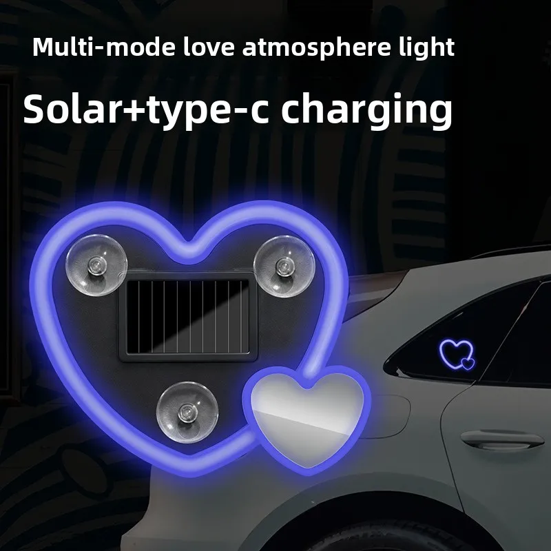 Car Solar LED Ambient Light Car Decoration Heart Shaped Neon Decoration Light
Car Solar LED Ambient Light Car Decoration Heart Shaped Neon Decoration Light