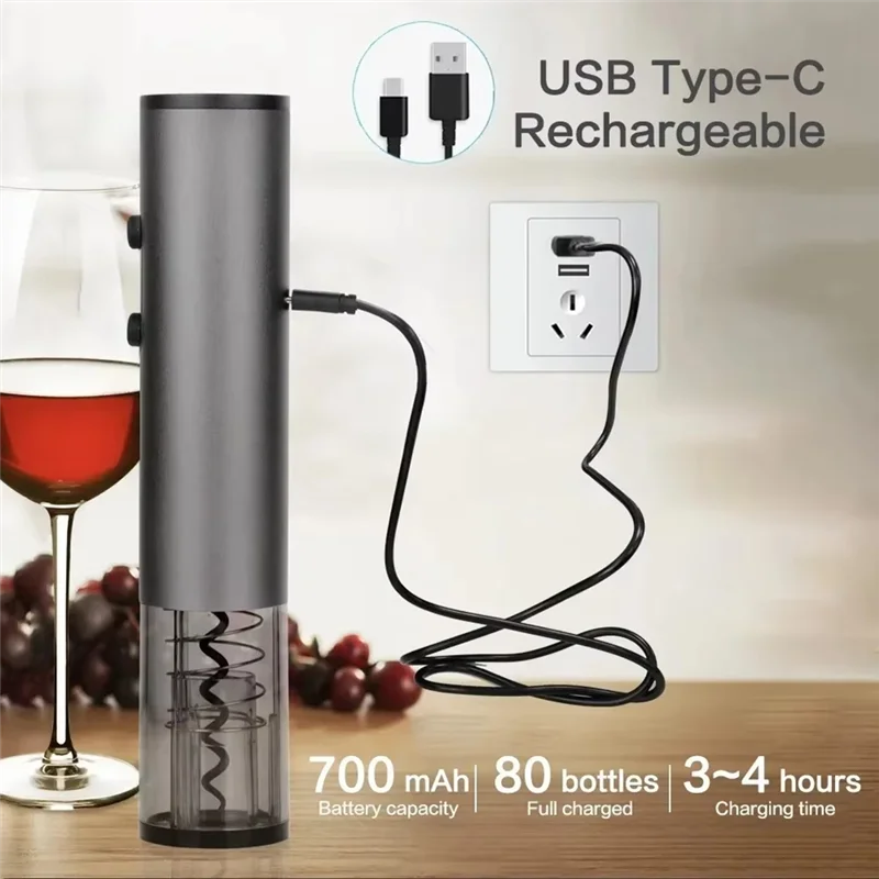 B08B-Электрическая открывалка для бутылок вина, перезаряжаемый через USB автоматический штопор для вина с резаком для фольги, штопор, кухонные гаджеты
B08B-Электрическая открывалка для бутылок вина, перезаряжаемый через USB автоматический штопор для вина с резаком для фольги, штопор, кухонные гаджеты