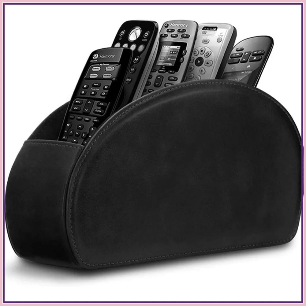 Leather Remote Control Holder with 5 Compartments, TV Caddy Storage Box for Desk/Bedside Table (Black)
Leather Remote Control Holder with 5 Compartments, TV Caddy Storage Box for Desk/Bedside Table (Black)
