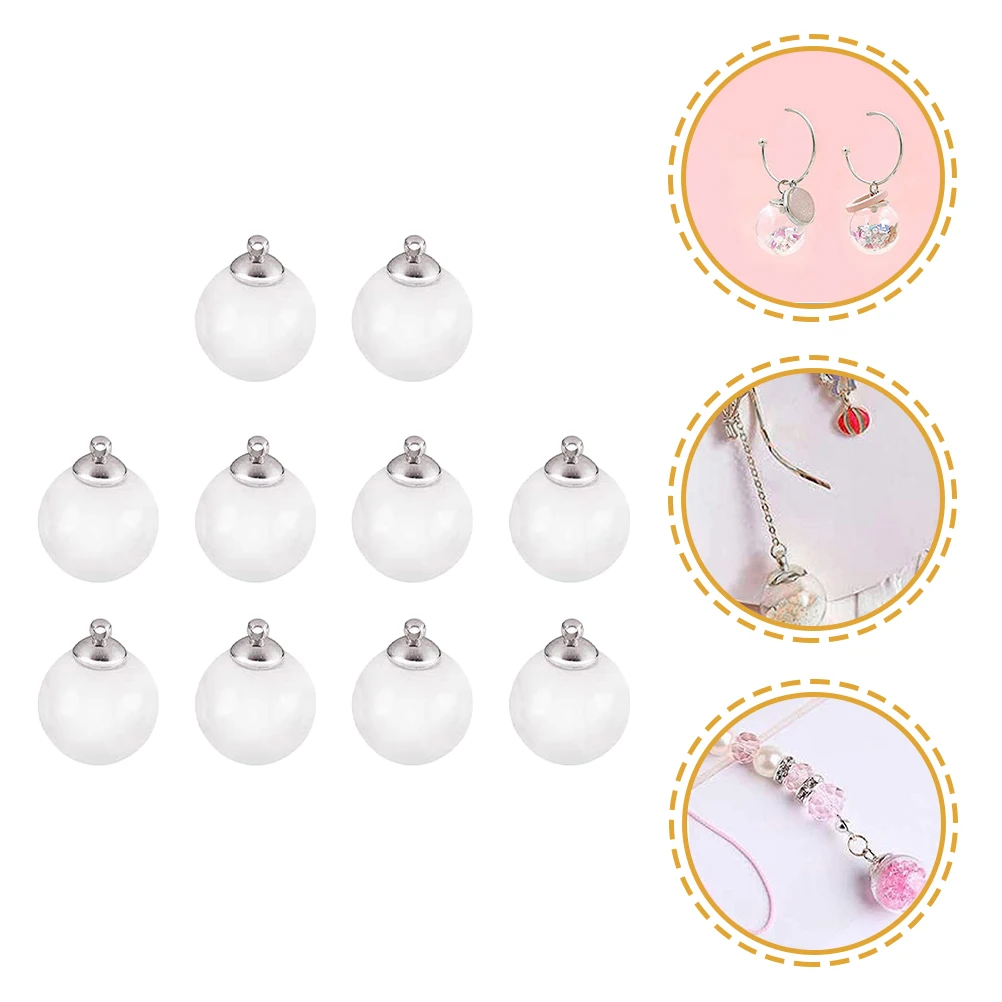 10pcs Hollow Glass Beads 8MM Silver Caps Single Hole DIY Jewelry Making Necklace Bracelet Charms Crafts naments
10pcs Hollow Glass Beads 8MM Silver Caps Single Hole DIY Jewelry Making Necklace Bracelet Charms Crafts naments