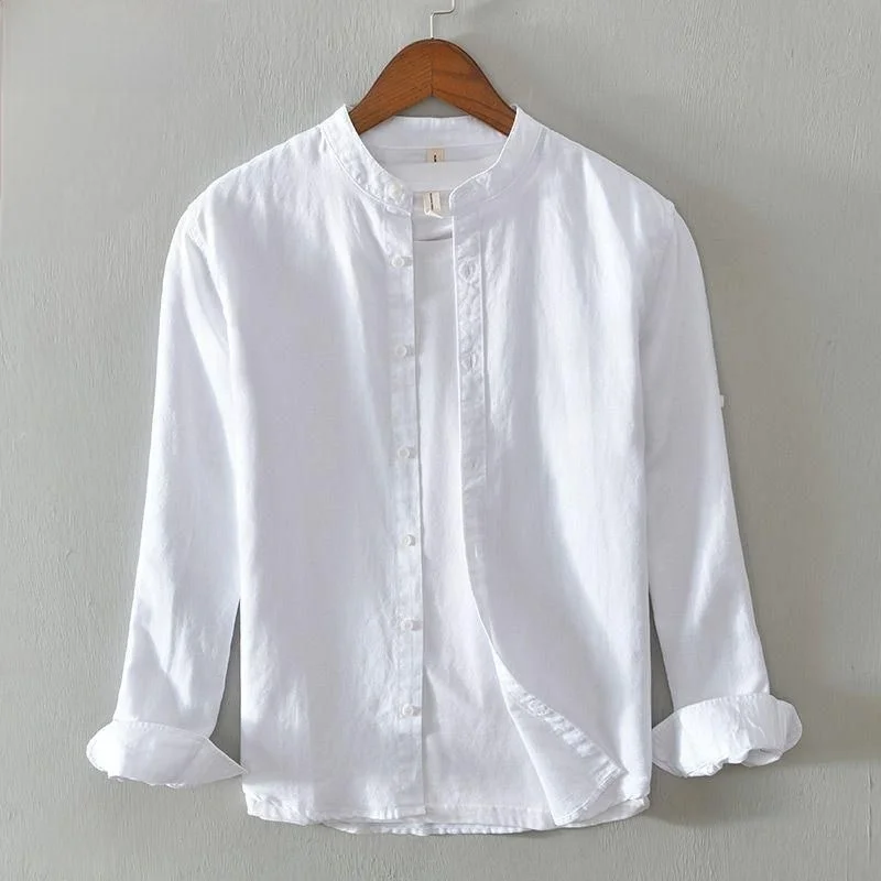 Comfortable Breathable Cotton Linen Men's Business Casual Collar Long Sleeve Shirt Artistic Sensation Lightweight Summer Shirt
Comfortable Breathable Cotton Linen Men's Business Casual Collar Long Sleeve Shirt Artistic Sensation Lightweight Summer Shirt