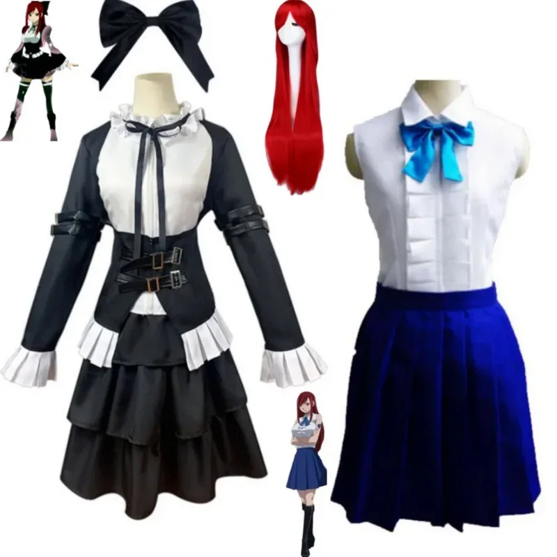 Anime FAIRY TAIL Erza Scarlet Cosplay Costume Wig Goblin Queen Maid Uniform Black Lolita Dress Hallowen Carnival Party Suit
Anime FAIRY TAIL Erza Scarlet Cosplay Costume Wig Goblin Queen Maid Uniform Black Lolita Dress Hallowen Carnival Party Suit