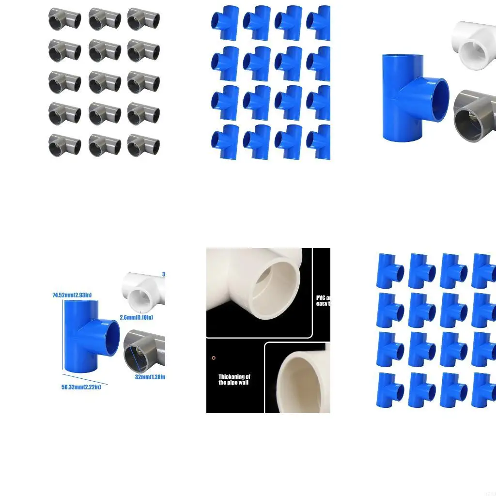 Pack of 20 Multipurpose PVC T Shaped Fitting for Garden Irrigation & DIY Crafts 37JD
Pack of 20 Multipurpose PVC T Shaped Fitting for Garden Irrigation & DIY Crafts 37JD
