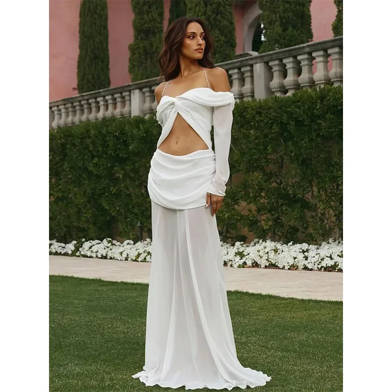 Women Sexy Bikini Dresses Elegant Long Sleeve Off Shoulder Dress Evening Growns Party Clubwar Summer 2025 Hollow Out Maxi Robes
Women Sexy Bikini Dresses Elegant Long Sleeve Off Shoulder Dress Evening Growns Party Clubwar Summer 2025 Hollow Out Maxi Robes