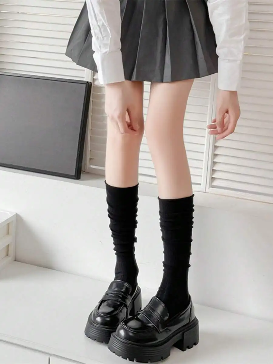 Black Mid-Calf Socks For Women College Style Y2K Spring Autumn Cozy
Black Mid-Calf Socks For Women College Style Y2K Spring Autumn Cozy