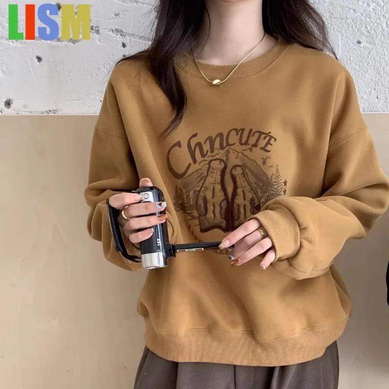 LISM women's winter clothes y2k hoodies sweatshirt 2025 Round Neck Thickened Velvet Sweatshirt for Women Versatile Top for Women
LISM women's winter clothes y2k hoodies sweatshirt 2025 Round Neck Thickened Velvet Sweatshirt for Women Versatile Top for Women