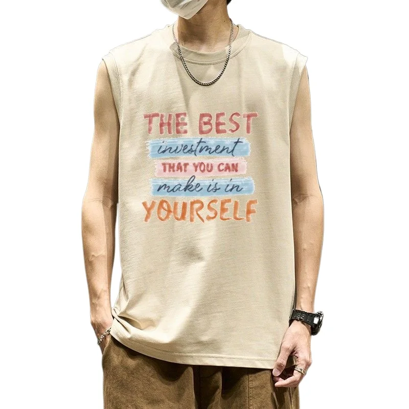 The New Pure Cotton Sleeveless Trendy Brand Printed Round-neck Stylish Men's Sleeveless Casual T-shirt Is A Bestseller and Cool
The New Pure Cotton Sleeveless Trendy Brand Printed Round-neck Stylish Men's Sleeveless Casual T-shirt Is A Bestseller and Cool