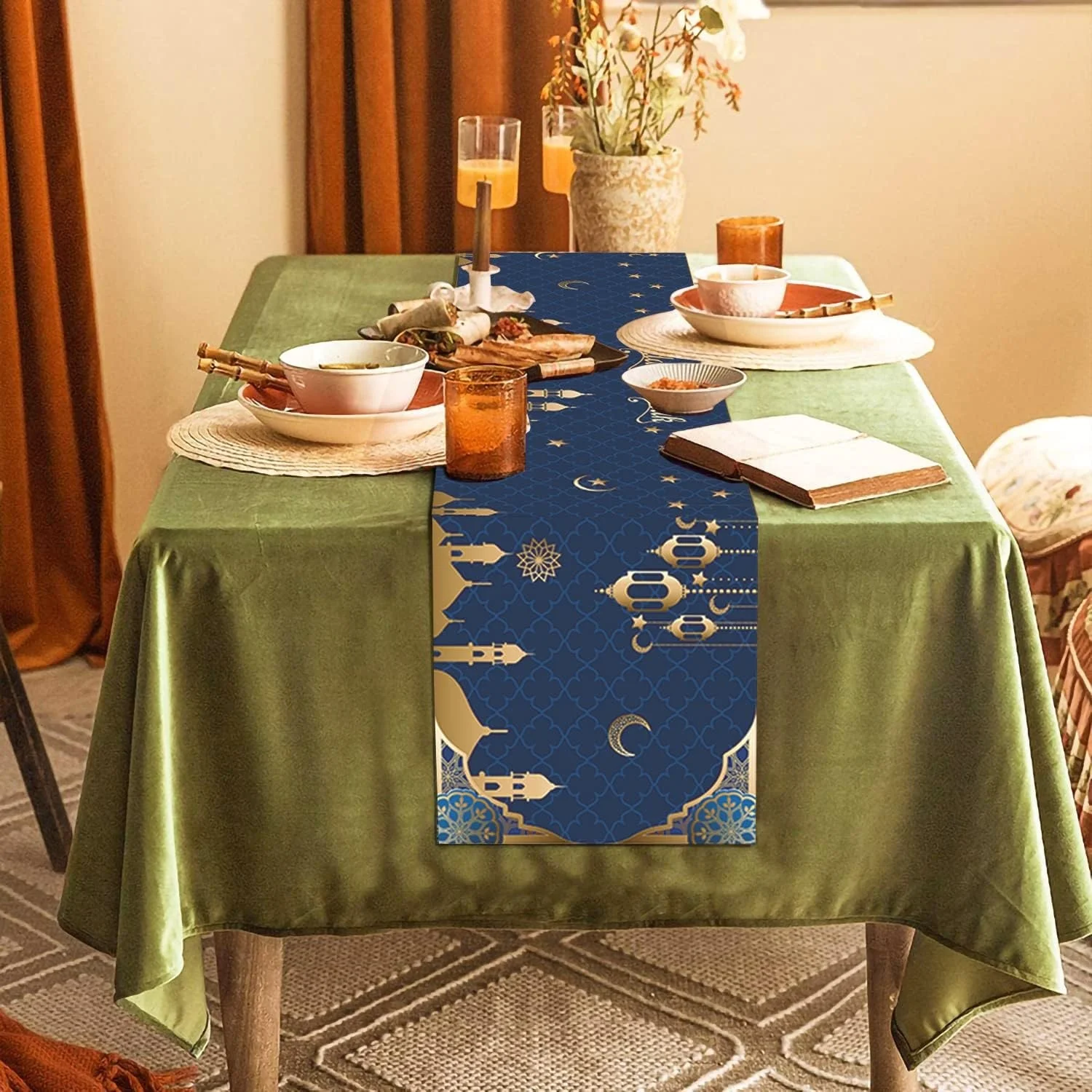 1pc Ramadan Mubarak Tablecovers Table Decor - Polyester Ramadan Mosque Lantern Islamic Happy Ramadan Mubarak Party Table Decor
1pc Ramadan Mubarak Tablecovers Table Decor - Polyester Ramadan Mosque Lantern Islamic Happy Ramadan Mubarak Party Table Decor