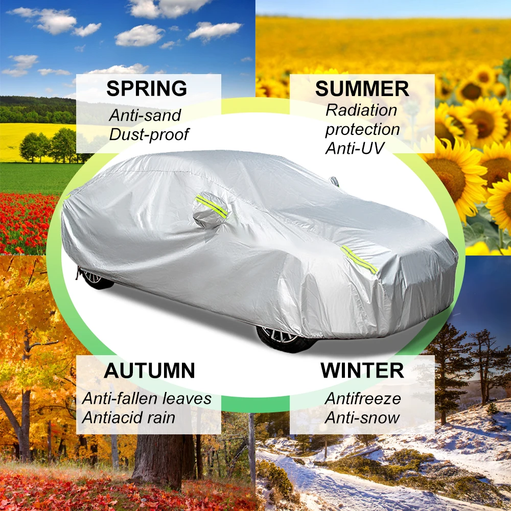 Car Cover Sedan Full Covers with Reflective Strip Sunscreen Protection Dustproof&Waterproof UV Scratch-Resistant Universal
Car Cover Sedan Full Covers with Reflective Strip Sunscreen Protection Dustproof&Waterproof UV Scratch-Resistant Universal