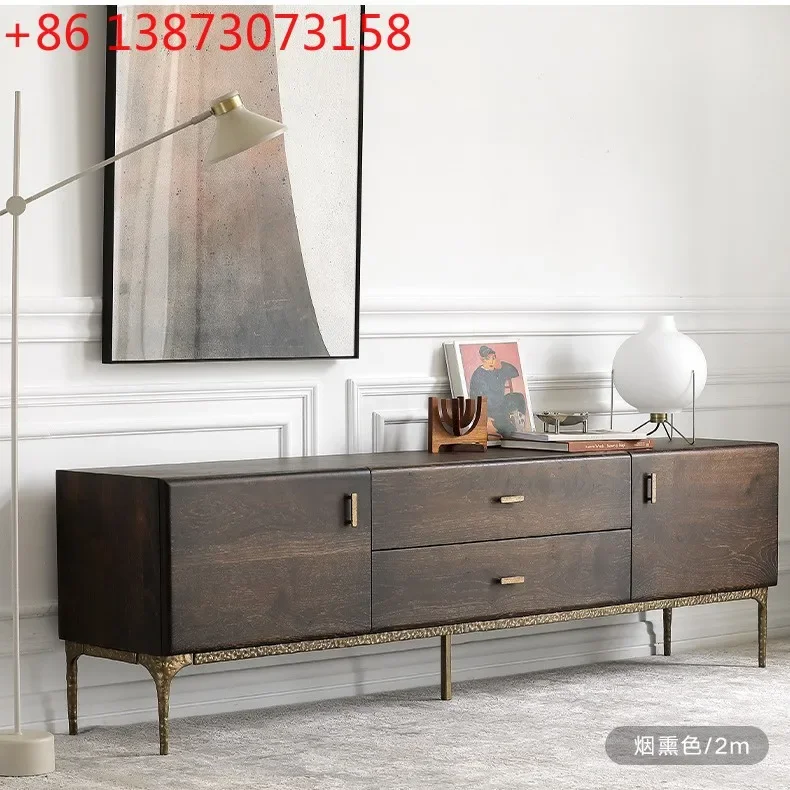 Solid wood TV cabinet Living room household small apartment oak TV cabinet
Solid wood TV cabinet Living room household small apartment oak TV cabinet