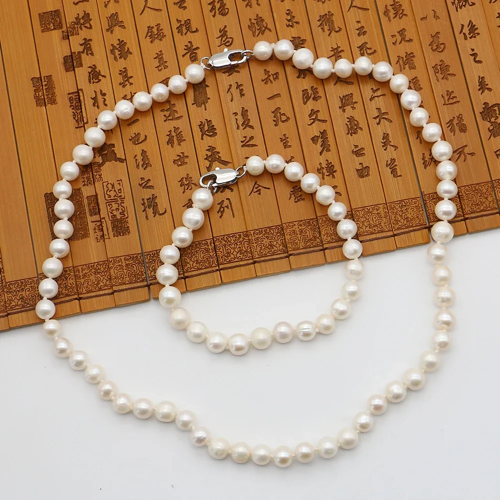 Natural Freshwater Round Bead Baroque Pearl Necklace Bracelet Jewelry Set Ideal for Clothing Matching Parties Banquets Gifting
Natural Freshwater Round Bead Baroque Pearl Necklace Bracelet Jewelry Set Ideal for Clothing Matching Parties Banquets Gifting